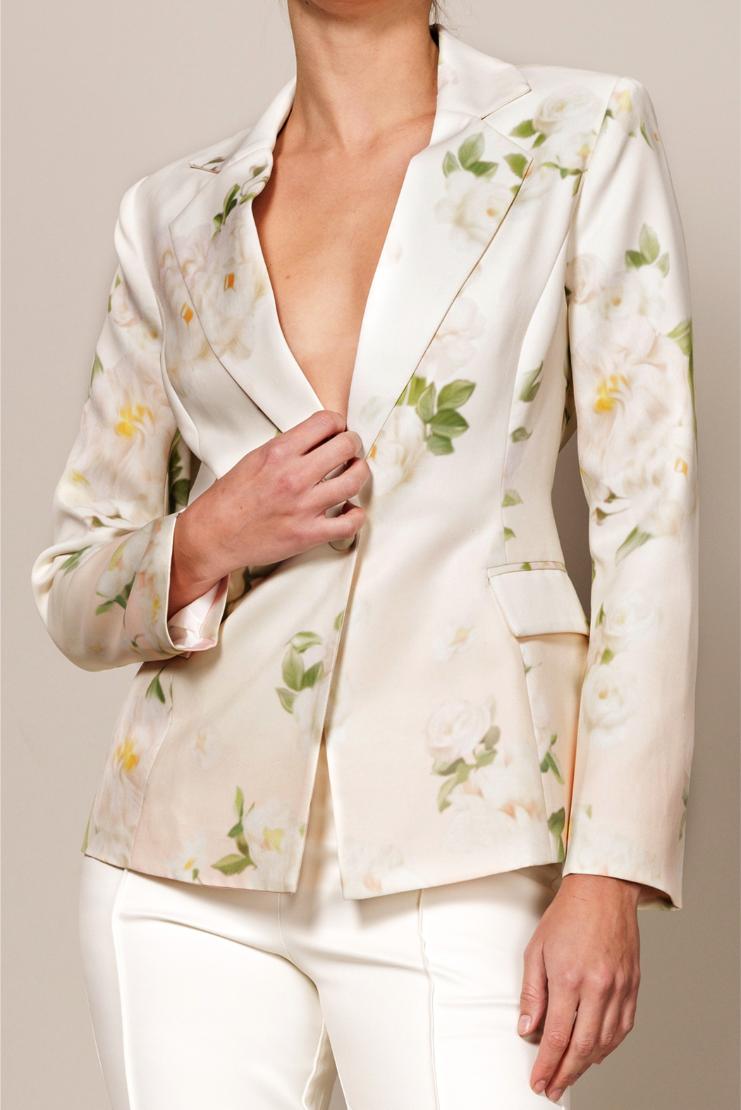 PRE-ORDER ONLY! (June '24) - Lyla Lily Water Color Printed Single Breasted Blazer