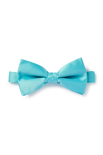 Light Turquoise Satin Bow Tie