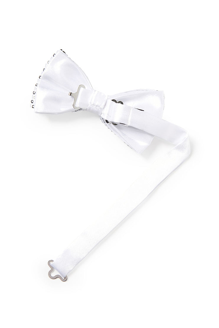 Men's Sequin Bow Tie - Silver
