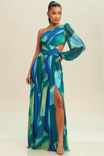 Tais Malibu Emeralds Maxi Dress