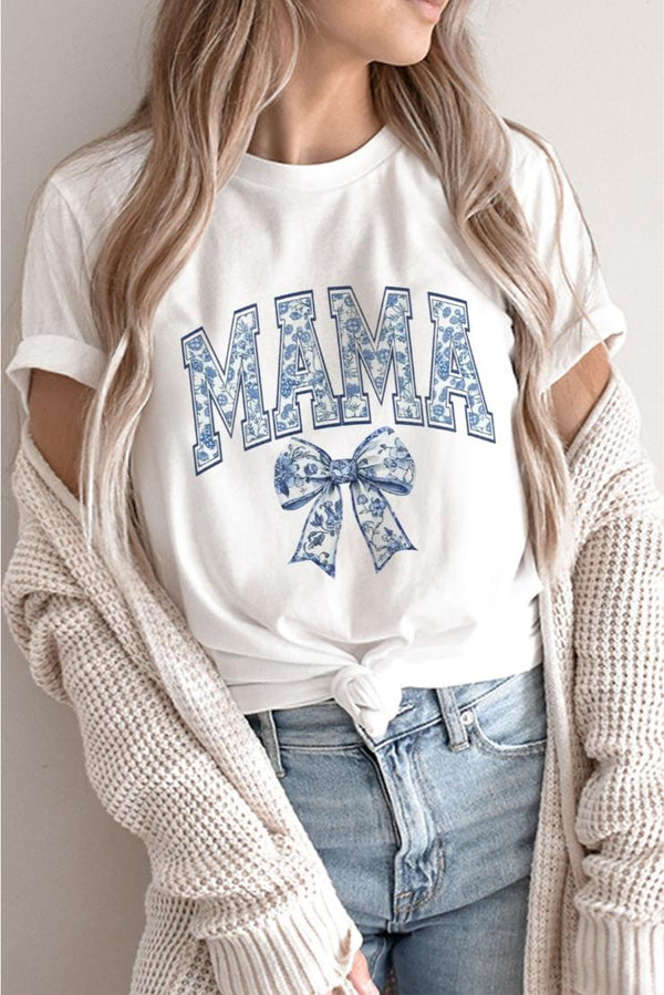 Mama Blue Ribbon Coquette T-Shirt