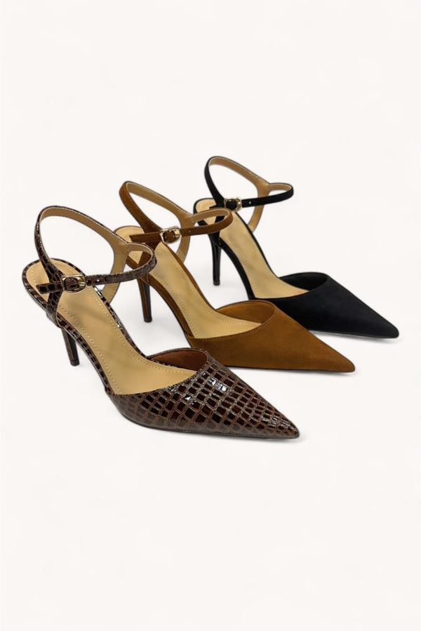 Anna Chic Pointed Toe Ankle Strap Stiletto