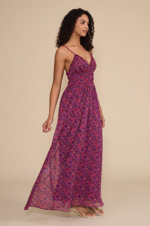 Britta Florals Smocked Maxi