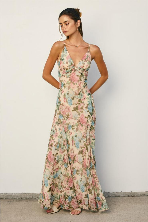 chinese dress ladies Sage Strapless Sheath Floral Chiffon Ruffles Long Formal Prom Dresses with Bow Sage Green / 18 main image 0