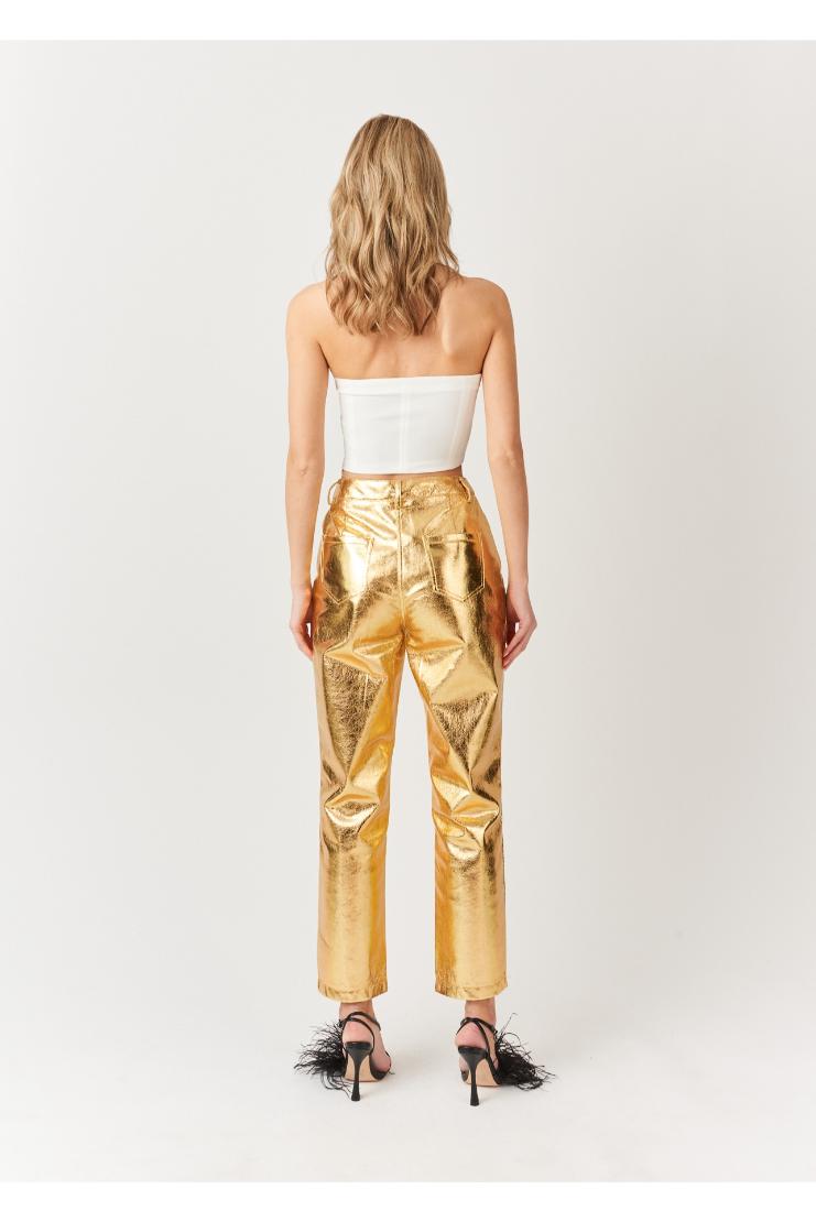 パンツ Powela Unbalanced Wrap Gold Slacks Pants Vedolay Women Pants Women's Casual Seamless High Waist