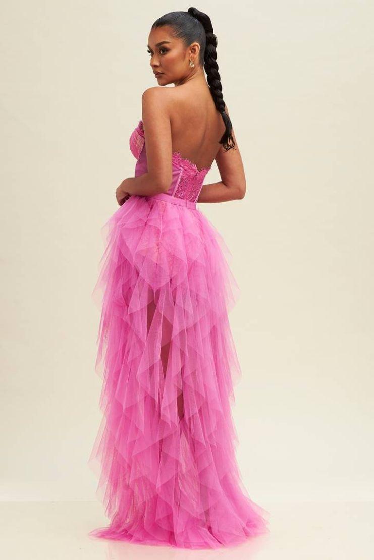 Alessandra Lace Bustier Tulle Gown