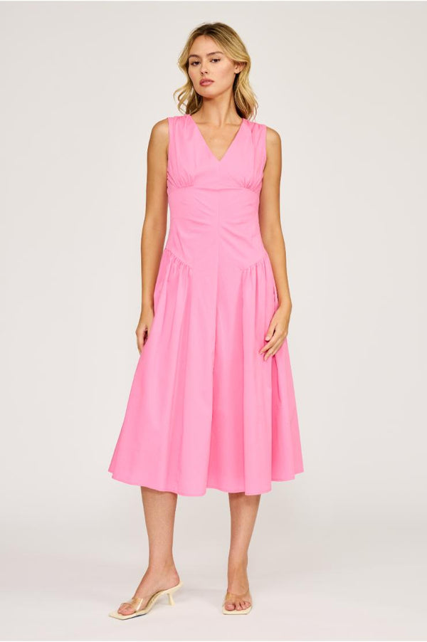 strapless open back dress Mesh Loofah