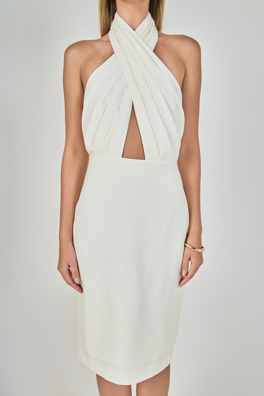 Endless Rose Women's Draped Halter Midi Dress