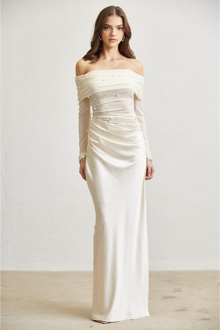 pearl ivory dress Baroness Pearl Gown