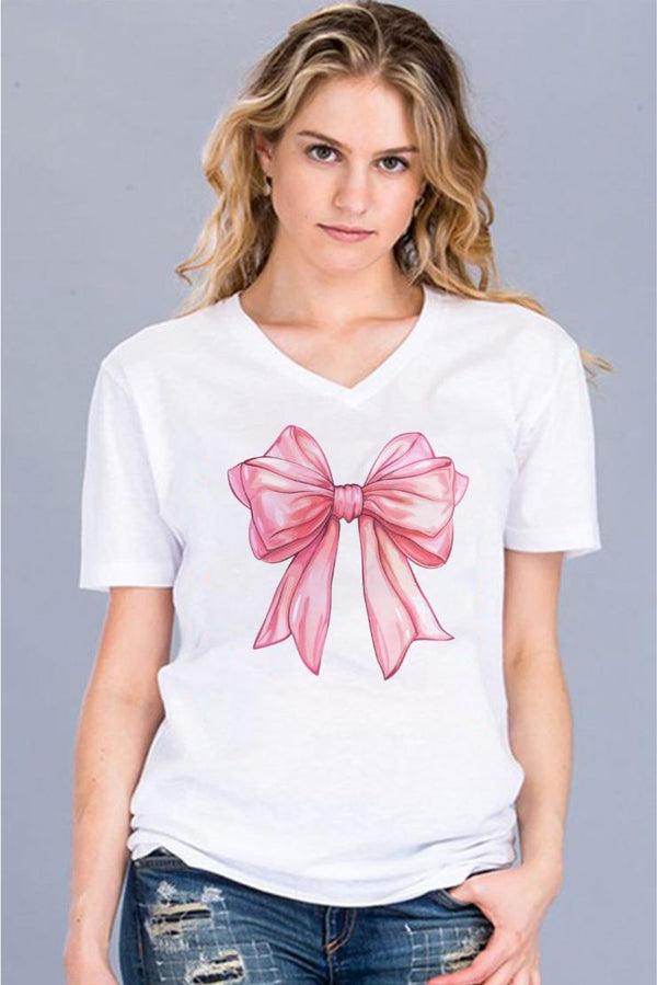 Pink Ribbon Bow Coquette T-Shirt