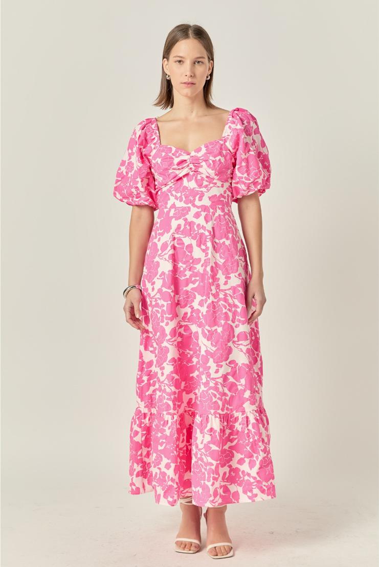 Polly Floral Print Puff Sleeve Maxi Dress – Pippa & Pearl