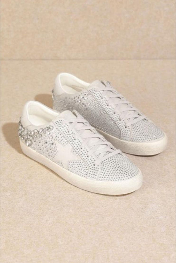 Phoebe Blinged Out Rhinestone Embellished Star Sneakers