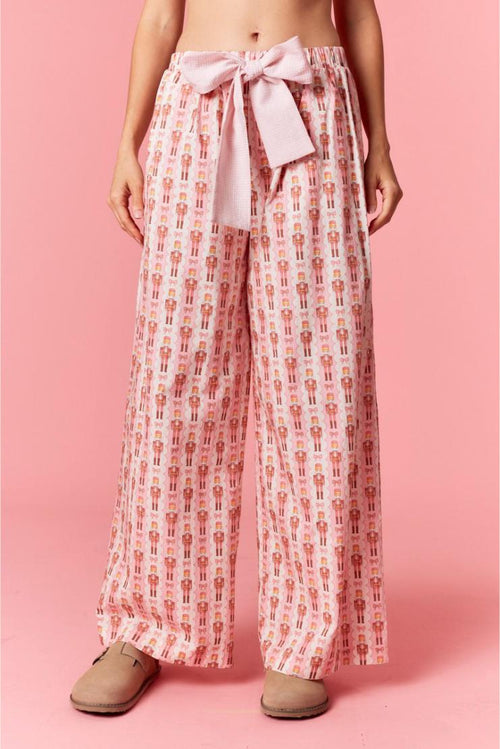 Emmie Toy Soldier Printed Pajamas - Pink