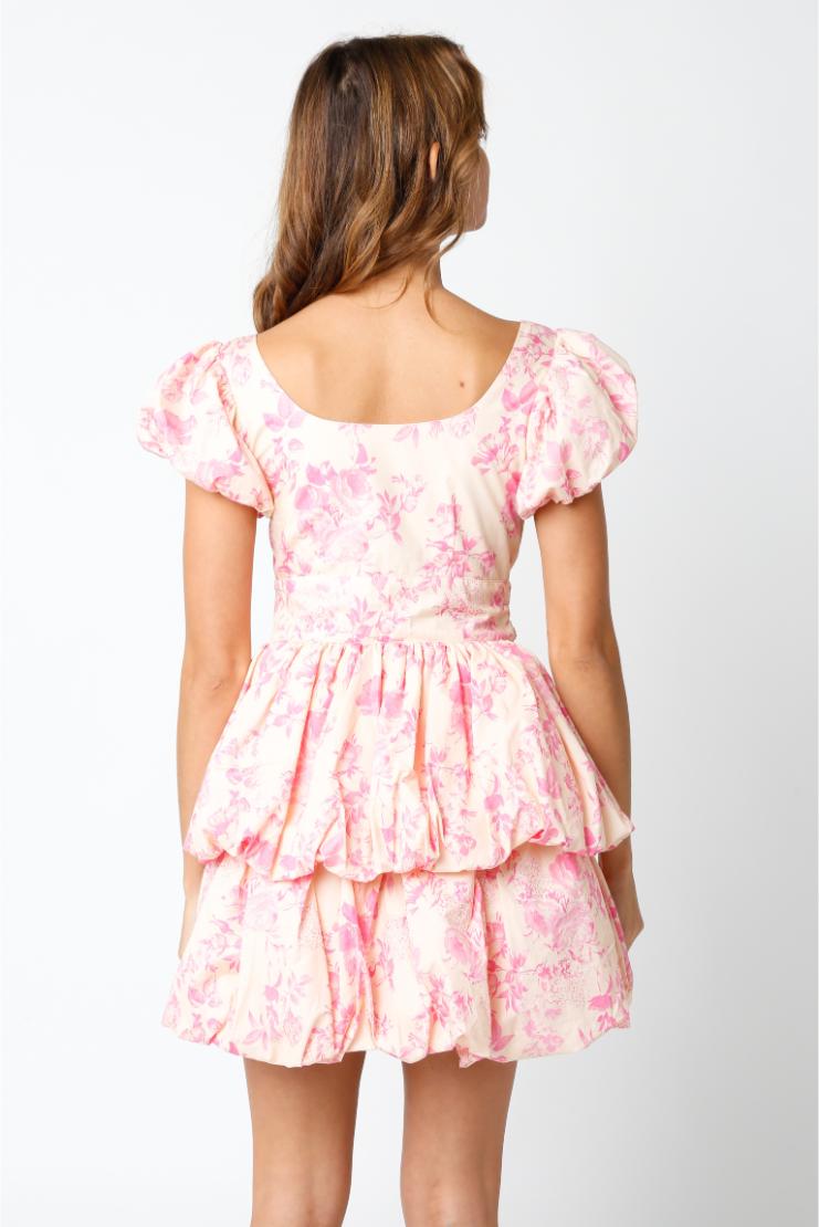 Anabelle Vintage Florals Southern Belle Layered Mini Dress