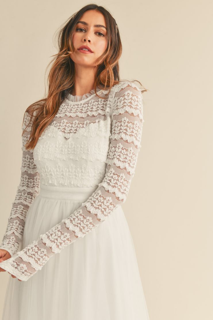 Maeve Lace Bodice Midi Dress – Pippa & Pearl