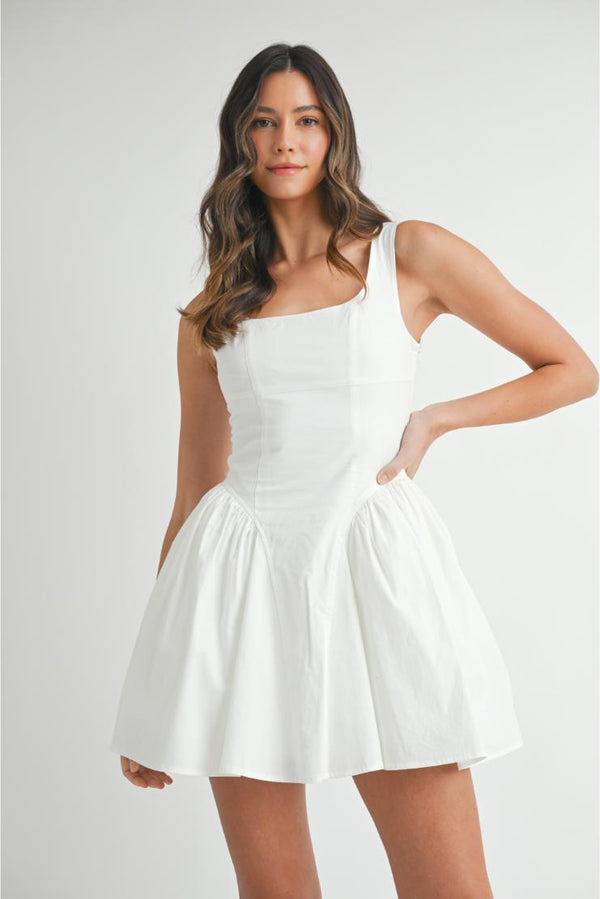 Angelica Poplin Corset Mini Dress