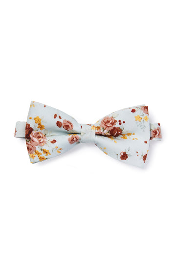 Shabby Chic Florals Bowtie - Pale Blue