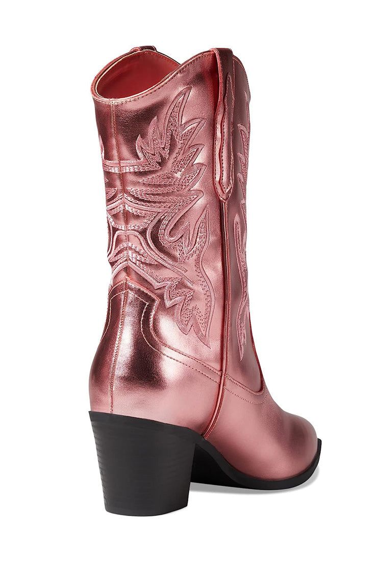 Oakley Pink Metallic Cowgirl Boots