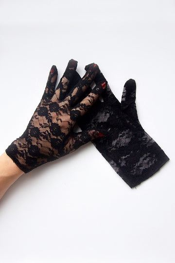 Gracie Black Lace Gloves