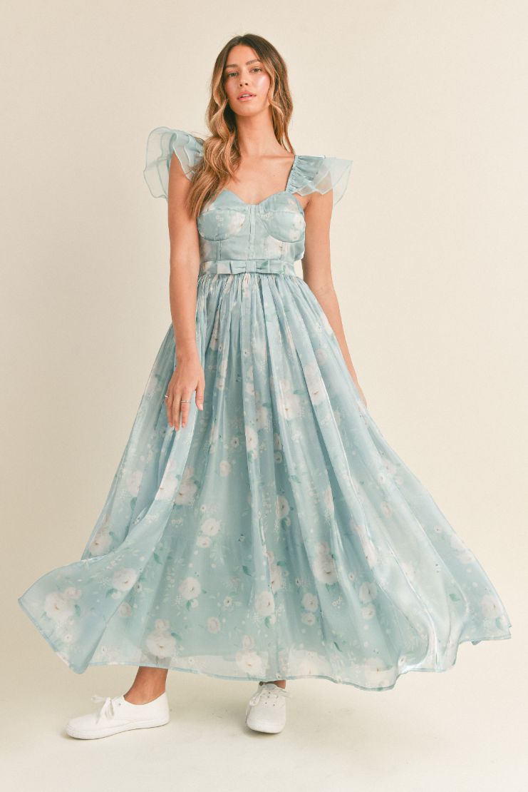 Dusty Blue Chiffon Gown | Liylah | Modest Gown Rental