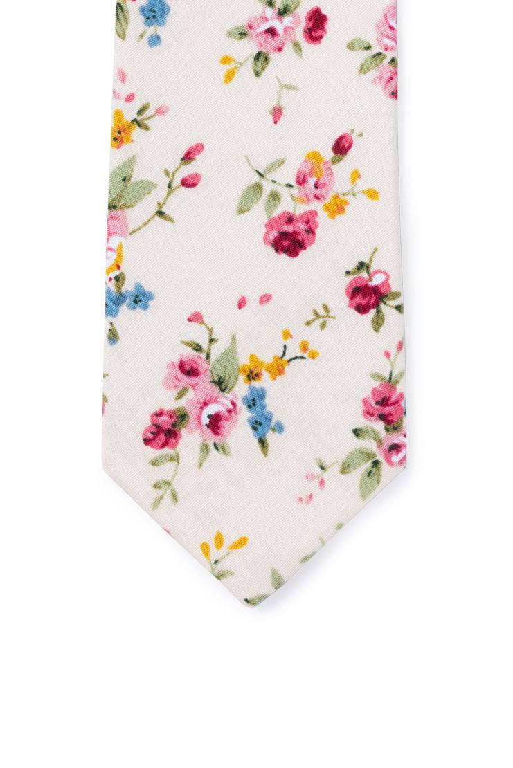 Stephen Floral Print Neck Tie - Multi Floral