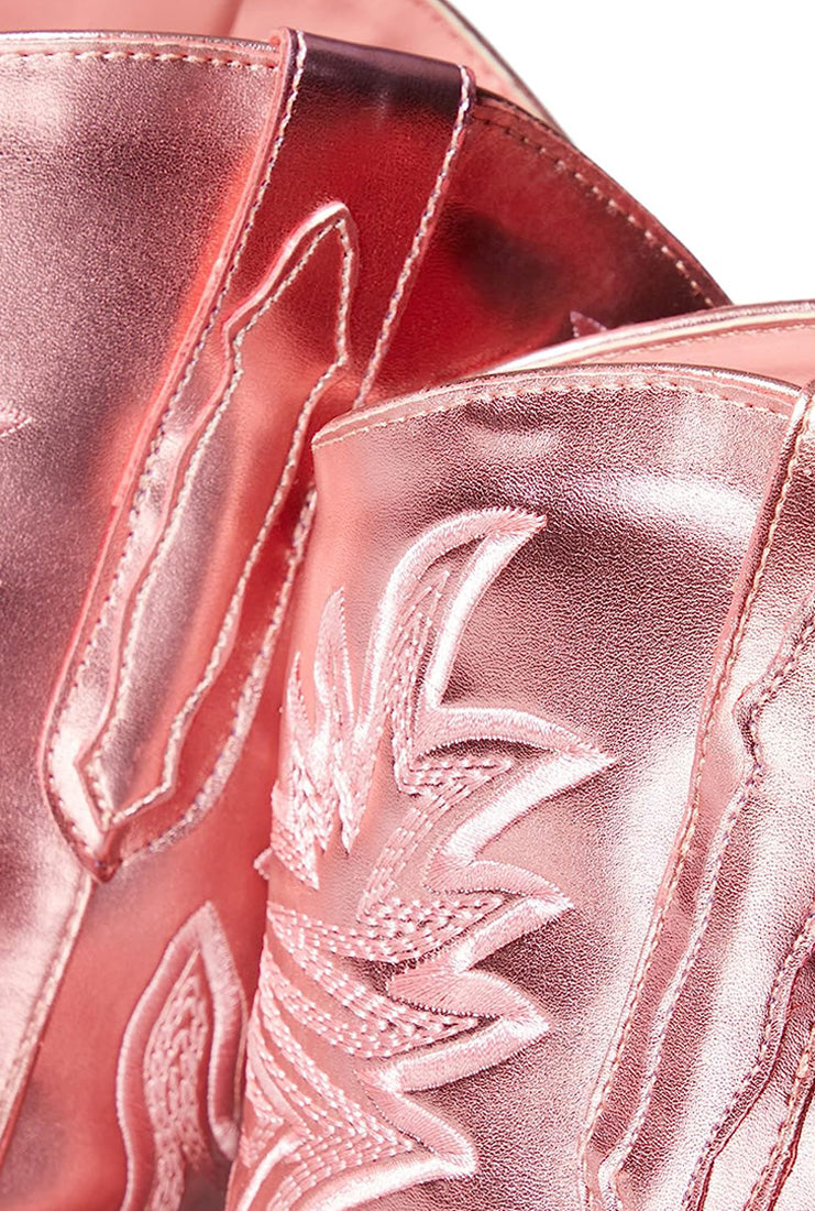 Oakley Pink Metallic Cowgirl Boots