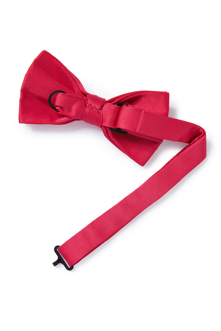 Pink Satin Bow Tie