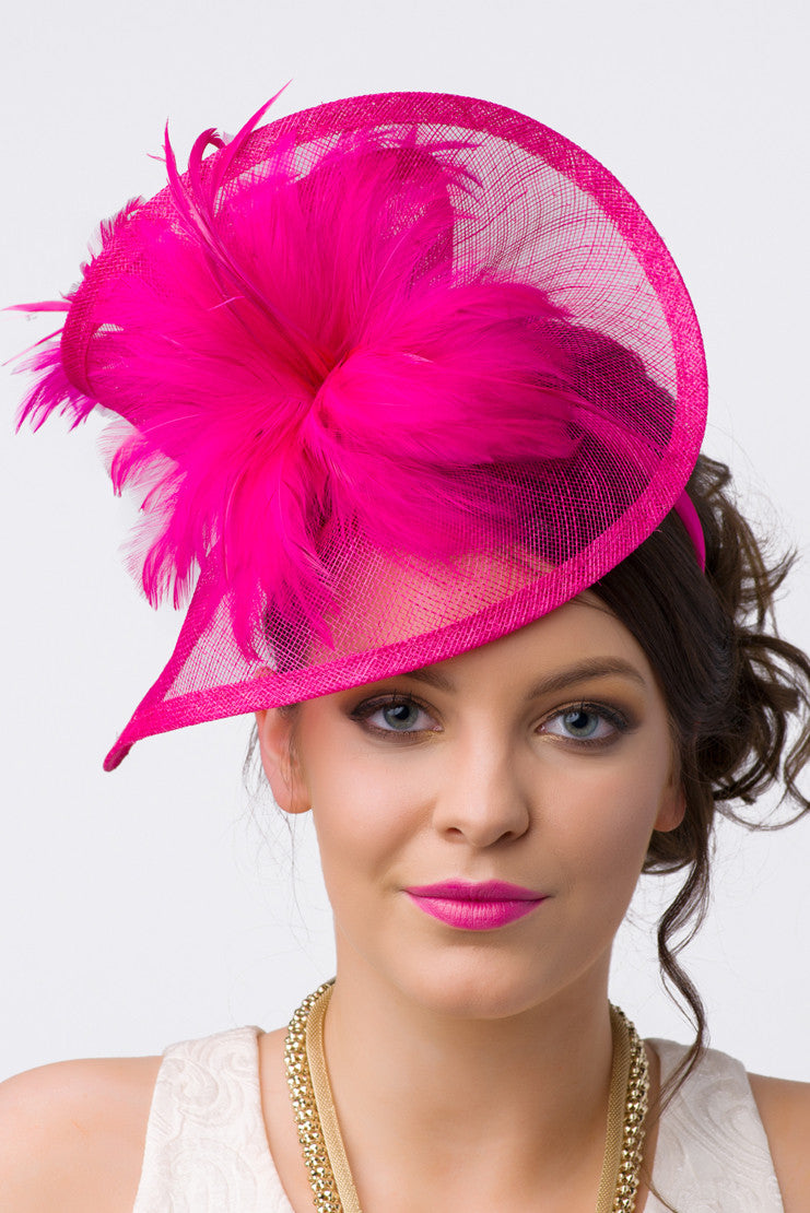 Victoria Fascinator - Fuchsia