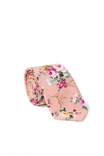 George Shabby Chic Floral Print Necktie - Pink