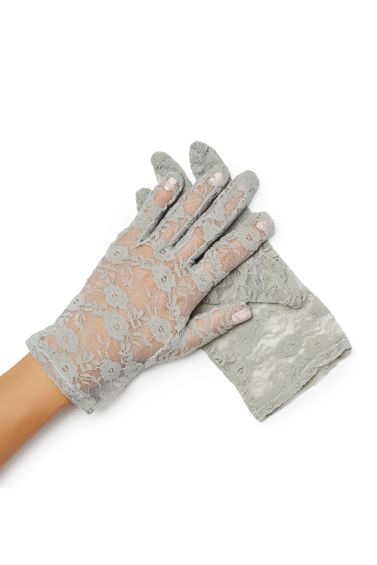 Gracie Gray Lace Gloves