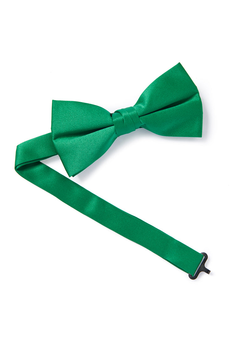 Green Satin Bow Tie
