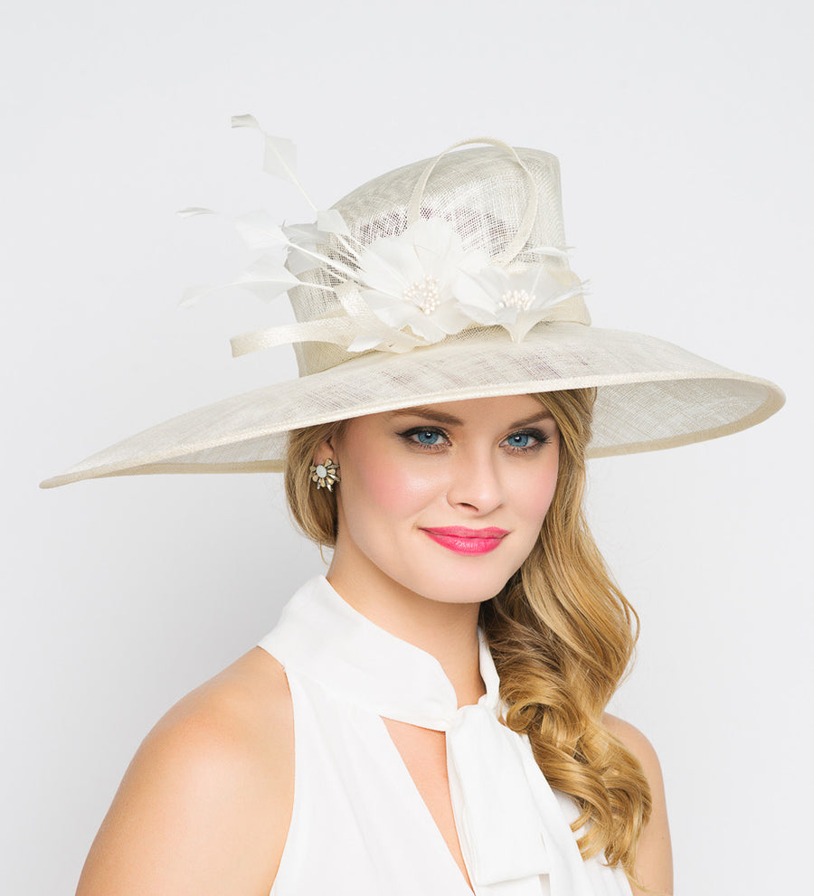 White Bridal Hat