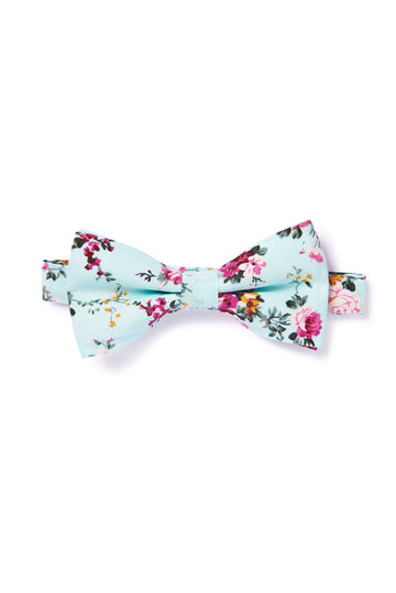 Blue Floral Bow Tie