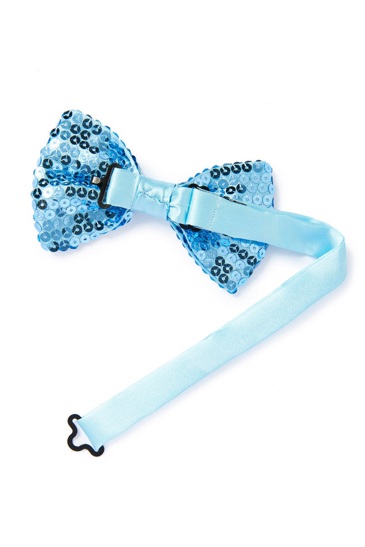light blue bow tie