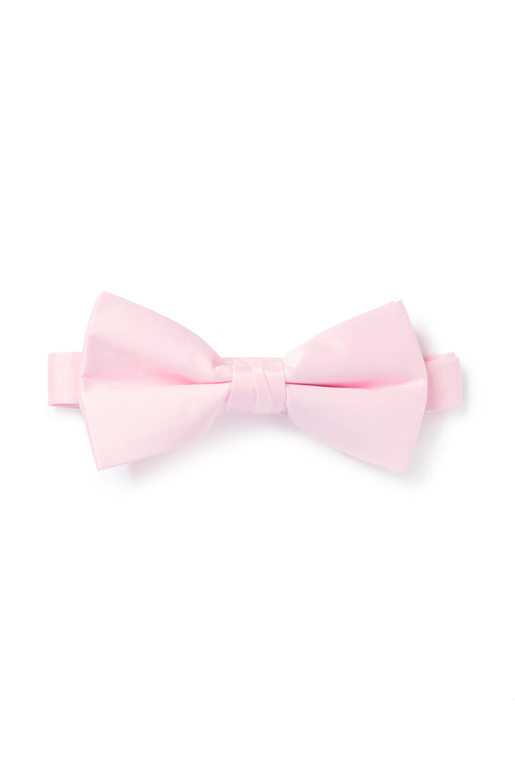Light Pink Satin Bow Tie