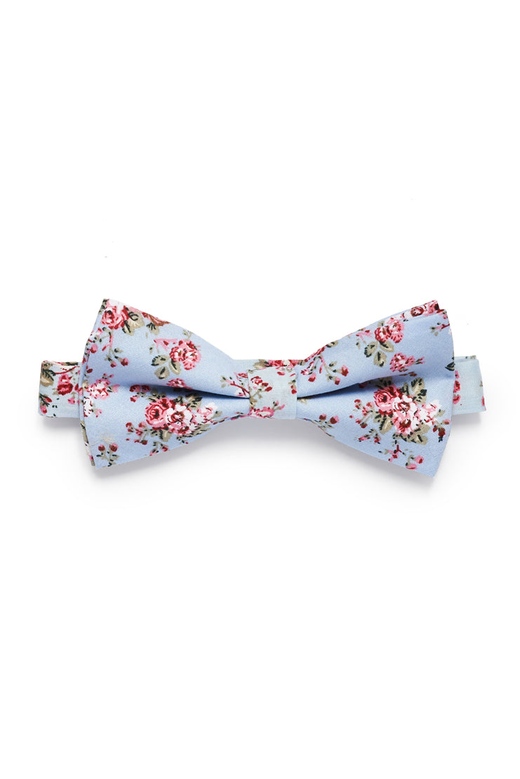 Shabby Floral Bow Tie - Periwinkle