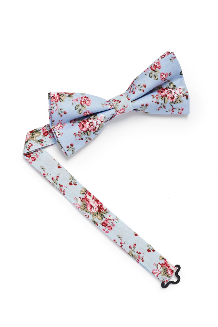 Shabby Floral Bow Tie - Periwinkle