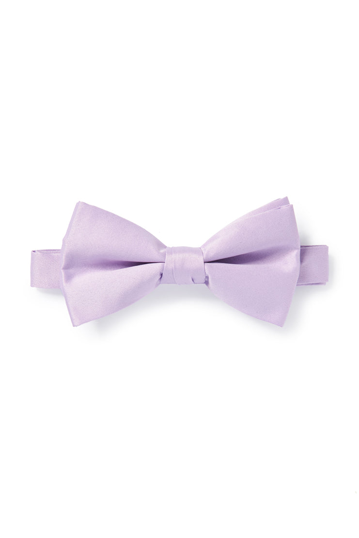 Lilac Satin Bow Tie