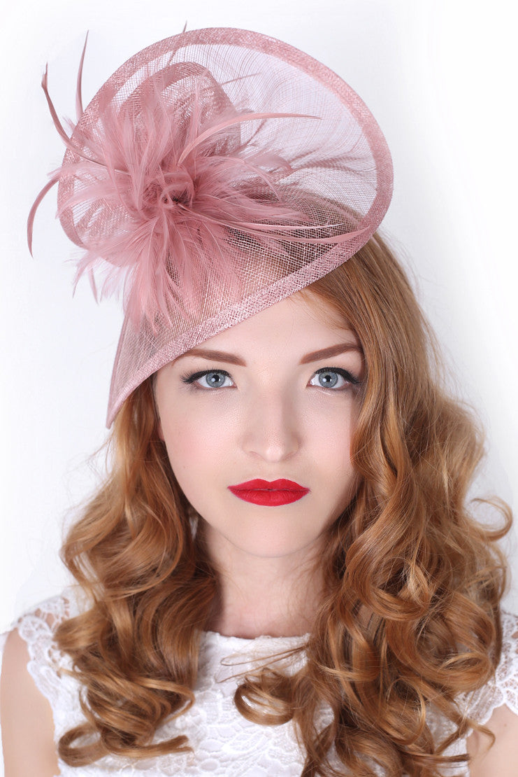 mauve fascinator