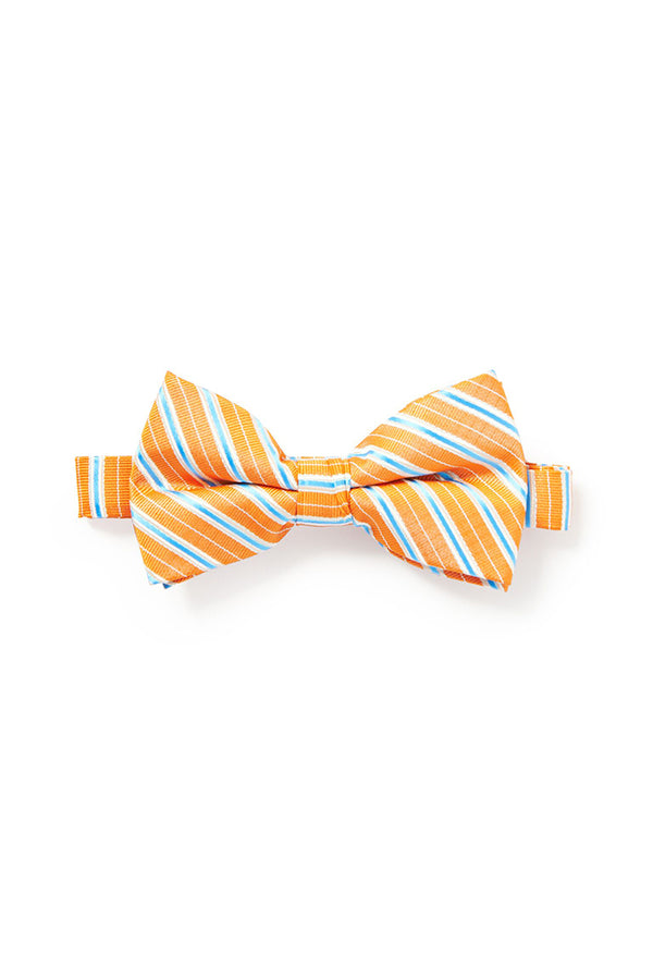 Striped Bowtie - Orange & Blue