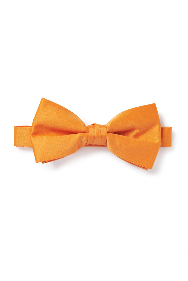 Orange Satin Bow Tie