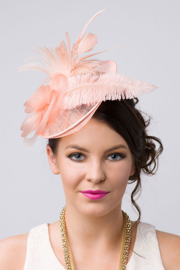 Kate Fascinator - Peach