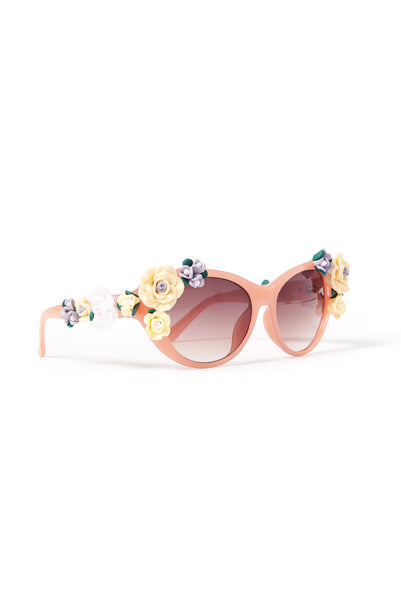 3D Floral Sunglasses Pink – Pippa Pearl - Main Image