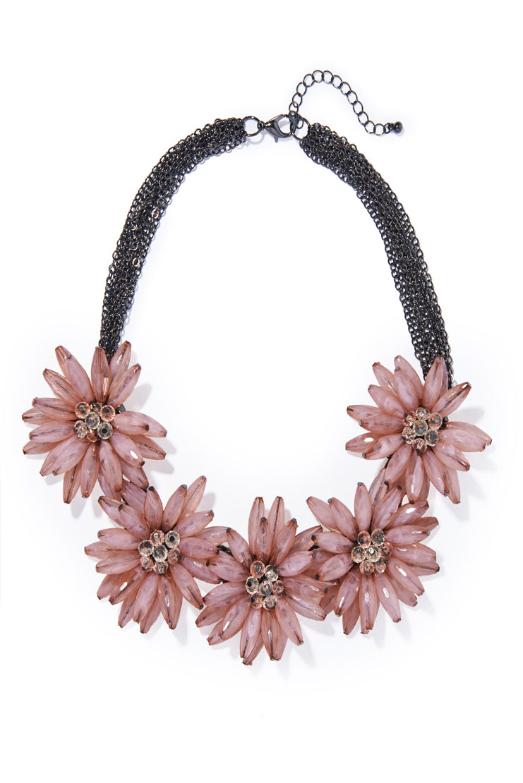 Pink Posies Multi-Beaded Necklace