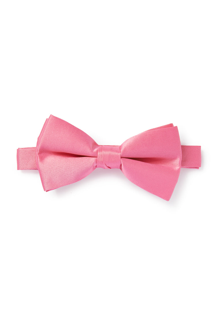 Pink Satin Bow Tie