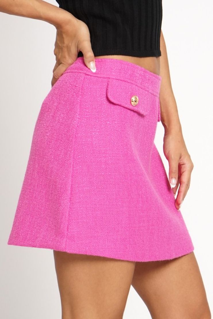 Elle Tweed Mini Skirt