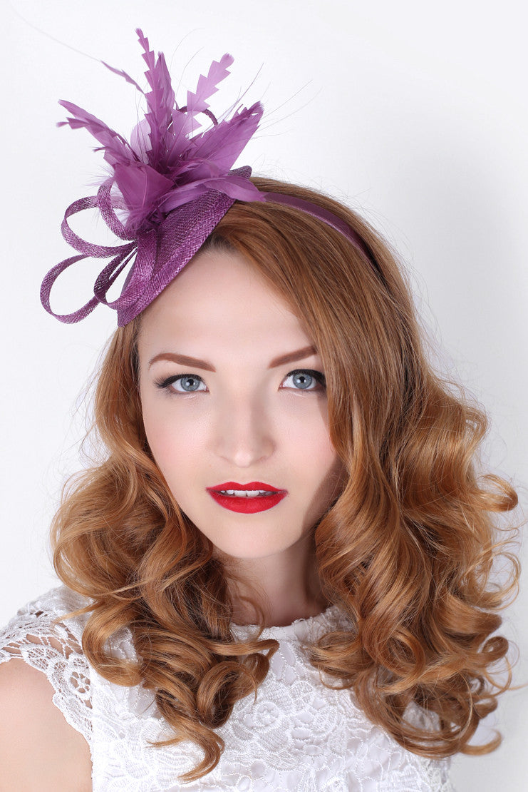 Plum Fascinator
