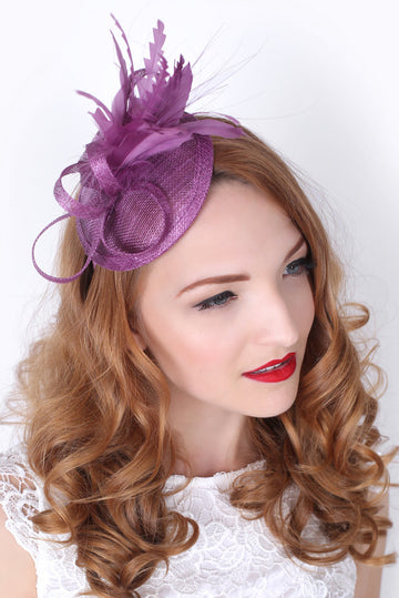 Purple Fascinator