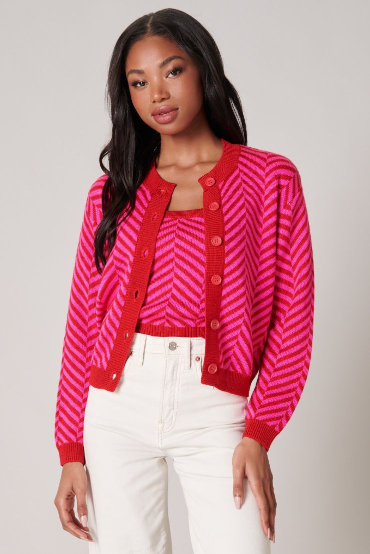 Calista Button Chevron Cardigan Sold Separately Pippa Pearl