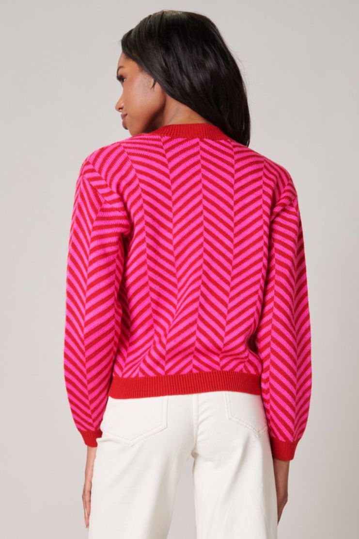 Calista Button Chevron Cardigan (Sold Separately)